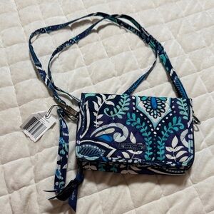Vera Bradley Navy and Teal Crossbody Bag